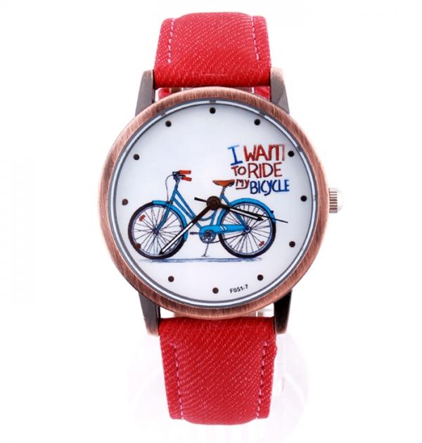 Червен часовник с колело